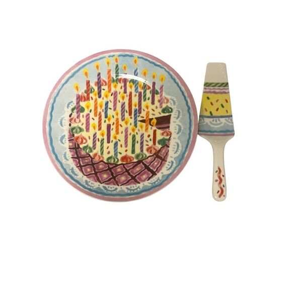 Vintage Andrea by Sadek Celebration cake plate and server